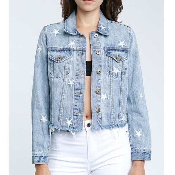 pistola Jackets & Blazers - Pistola Brando Star Cut- Off Denim Jacket in Zodiac